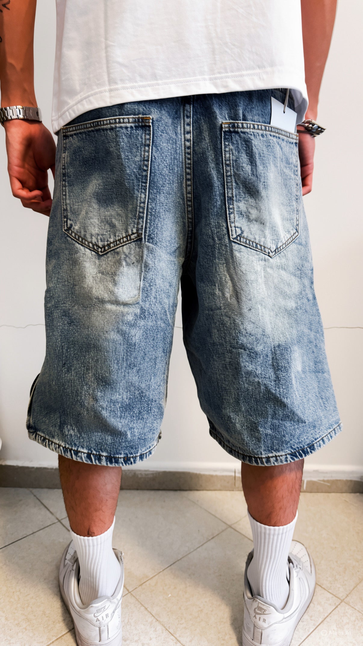 NAM Carpenter Denim Shorts – Vintage Wash Urban Fit