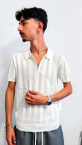 NAM Riviera Zip Knit – Premium White Summer Fit
