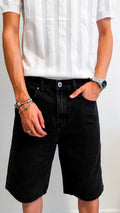 NAM Shadow Fade Denim Shorts – Premium Black Urban Fit