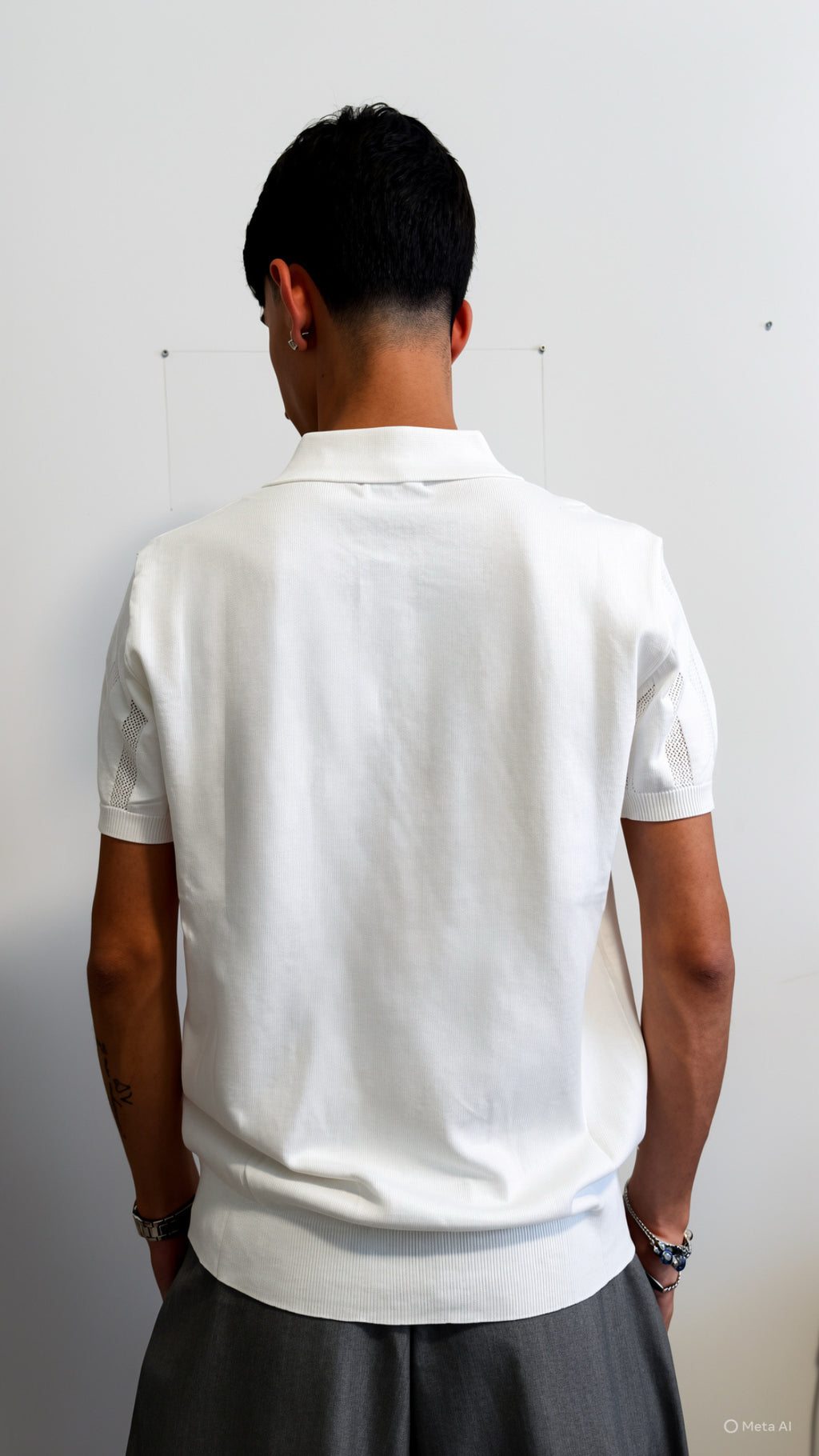 NAM Riviera Zip Knit – Premium White Summer Fit